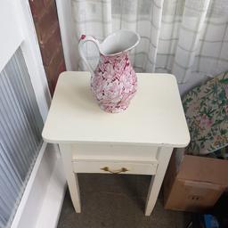 A delightful small sewing console table with lift up lid for storage and small draw for threads etc. oI Ted in clotted cream chalk paint and Annie Sloane clear wax. Good Price No Offers 