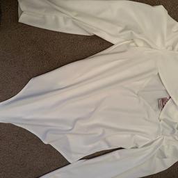 Plus puff sleeve keyhole bodysuit white U.K. 22 size
