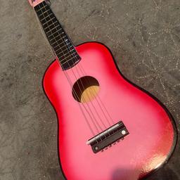 pink guitar in case working like new