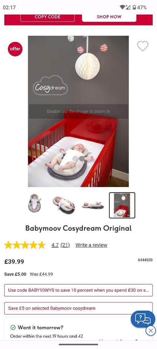 Buy & Sell Netherton Dudley - Photos for Babymoov Cosydream baby sleep support nest