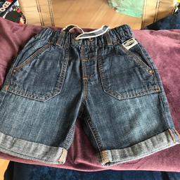 Boys blue denim shorts from Next size 3/4