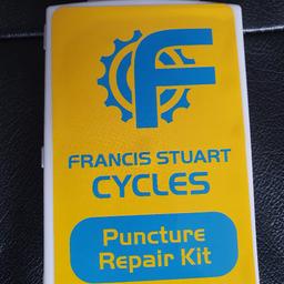 Francis Stuart bicycle puncture repair kit with tools comprising of 5 patches 2 tubes of glue 2 mini tyre levers 3 Allen keys 2 dust caps and a multi-tool all for just £5 NO OFFERS DARWEN BB3 0DU