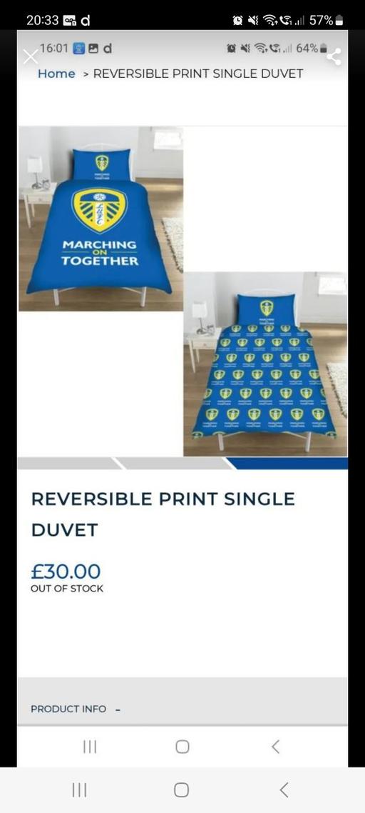 Buy & Sell West Yorkshire Leeds - Photos for leeds utd single beddjng