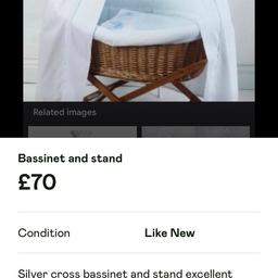 Silver cross excellent condition stand and basket needs a new home quick sale
