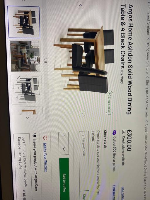 Buy & Sell South West London Sutton - Photos for Solid wood dining table with four chairs