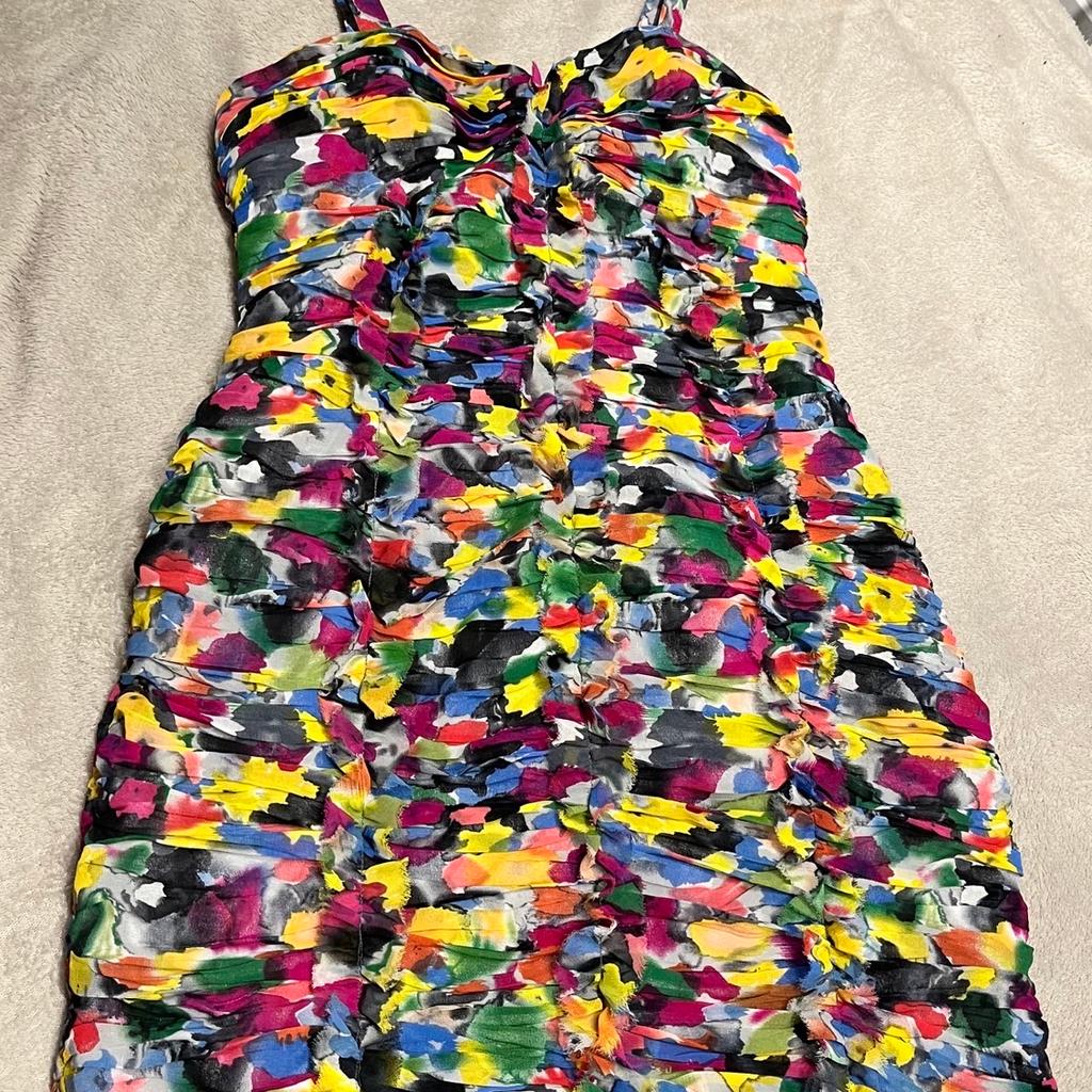 No Offers! Price is set.

New with tags. Lipsy, size 10, frill front multi colour mini dress. Zip up back with clasp, hem rimmed top to prevent dress riding up, wired cup and corset for shape. RRP: £64.99, grab a bargain.

Posted via Evri

tracking number provided

I can combine postage on request for multiple items.

Unfortunately I don’t post to areas that incur an extra location charge from the courier, I.e. London, some areas of Scotland etc.
