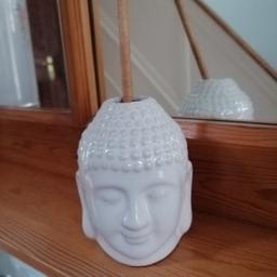 Small Buddha ceramic mini holder for scented reeds. As new.