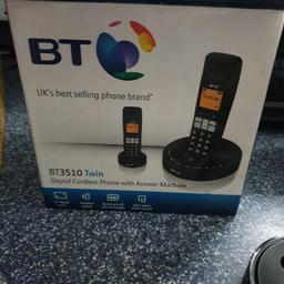 BT landline phones pack of two complete with charging base  rechargeable batteries and phone jack, pick up from ws12 Hednesford area.