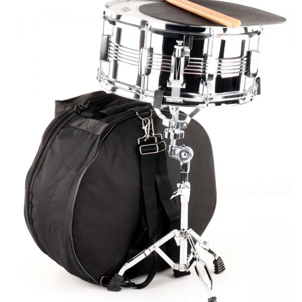 XDrum MP-14 Snare Drum Mesh Pad - 35.5 x 14 cm Large Wooden Kettle - Double-Sided Equipped with Mesh Fur - 2 Zone Trigger for Fur and Edge - Embroidery Protection of