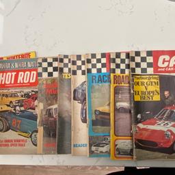 Car/ motorbike magazines
Dates ranging from 66-71

Titles include-
Cars and conversions
Hot Rod
Motorcycle mechanics

Eleven magazines in total ( I found more than the photo shows)

Any questions please ask