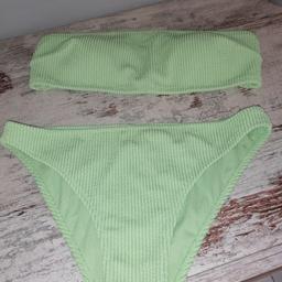 Bikini salbei grün Oberteil gr. 40 Unterteil gr. 38