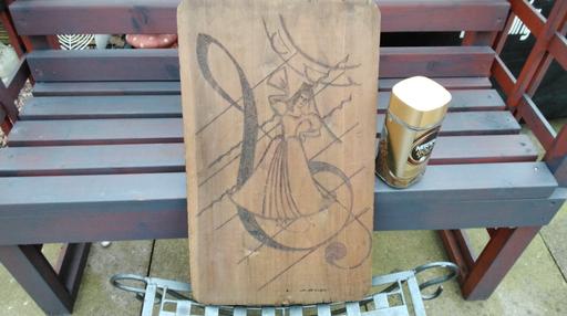 Buy & Sell Yardley Birmingham - Photos for rustic wood dancing lady plaque poker work ?