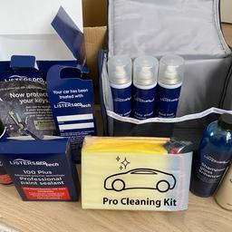 Listers Pro Tech Plus Professional Valet Kit Car Valeting Kit

Brand new

Includes bag, alloy wheel protector 300ml, alloy wheel cleaner 300ml, bird lime neutraliser 300ml, shampoo gloss enhancer 500ml, leather barrier protector cream 300ml, pro cleaning kit which includes sponge and cloths. Paint and interior protection package includes 100 plus paint sealant, quick dry fabric protector 400ml, keyfinder and mirror hanger

£70 or near offers

Two available

Warning: For professional use only by trained professionals