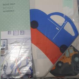 brand new toddler bedding set
road map from NEXT

did not realise it was for toddler bedding.