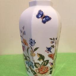 AYNSLEY VASE COTTAGE GARDEN PATTERN,ENGLISH BONE CHINA HEIGHT 17.1” inches. Condition used. In very good condition. Dimensions; height 17.1” inches, upper part width 5” inches, lower part width 3” inches. Collection only, London NW7.