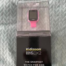 A lovely girls pink smart watch. In very good condition. Hardly worn or used. Still in sits original packaging. Instructions and USB cable included.