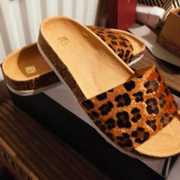 i have for sale a brand new pair of ladies real leather leopard print sliders size 4 , collection from darlington dl1 or can post,paypal accepted please do not put in offers with delivery as i cannot access those thanks