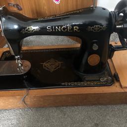 Hand Sewing machine very good used for sewing dresses. still using good machine Nothing wrong with it, just need Handle Screw to be tight you can see in pictures