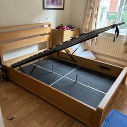 Solid Oak Ottoman Bed - Used but in good condition. 

COLLECTION FROM KT17 ONLY.