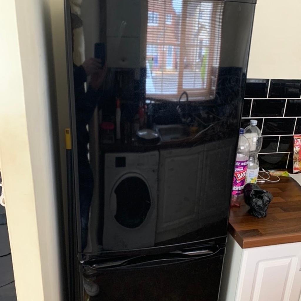 Hotpoint First addition Black fridge freezer in TW13 Hounslow for £100.