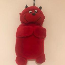 NEW WITHOUT TAGS - UNUSED

MINI CUDDLY RED DEVIL HOT WATER BOTTLE + COVER

ADVERTISED ON OTHER SELLING SITES. CASH ONLY, NO RETURNS, NO REFUNDS OR COURIER COLLECTIONS & DELIVERY IS NOT POSSIBLE UNLESS BUYER PAYS POSTAGE. NO RESERVE (HOLDING) - FIRST TO COLLECT ASAP!!