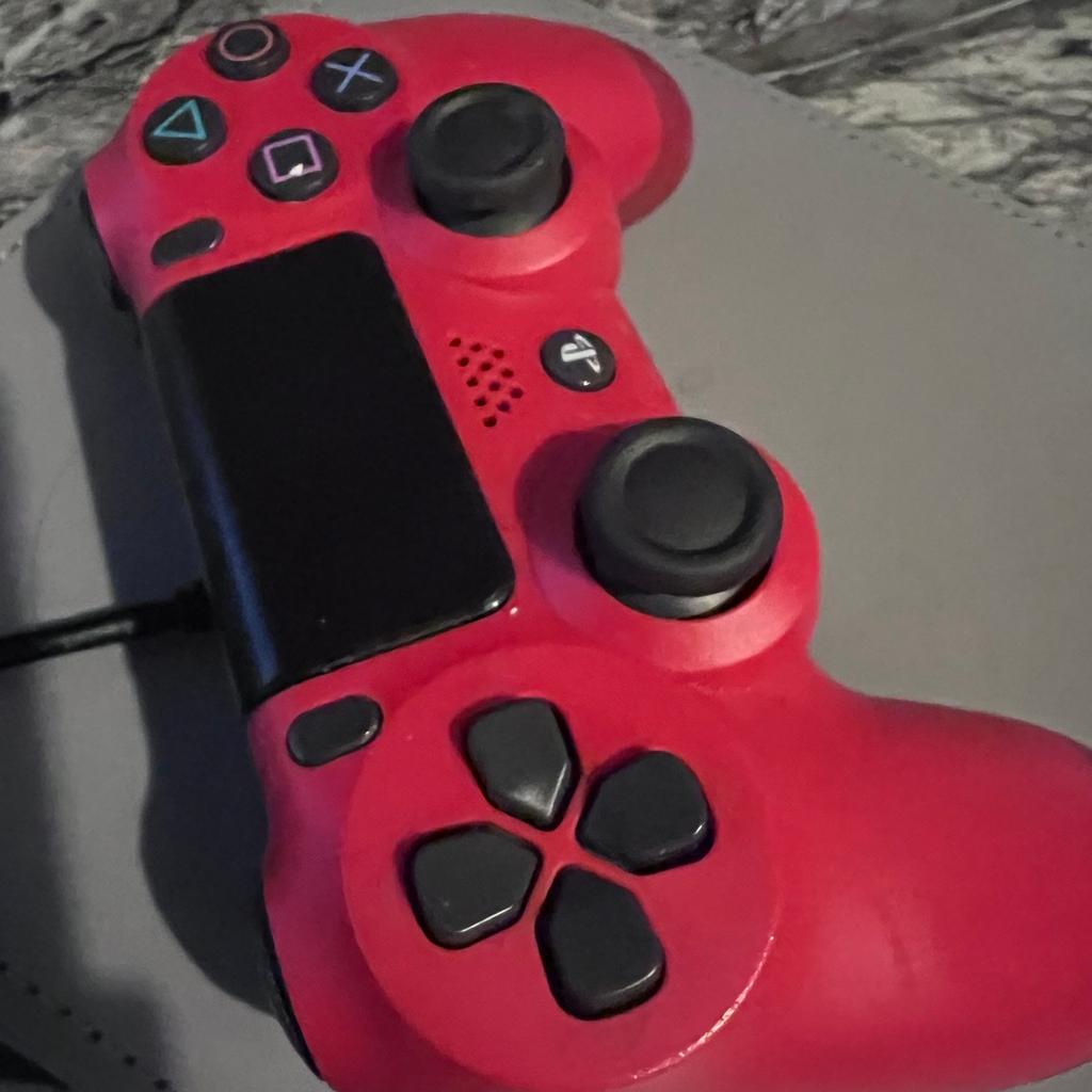 Ps4 pro 1tb comes with red controller. Does have two marks and a small scratch on top, shown in pics. Been reset and works as it should. S63 area. This can also come with a vr headset and games for extra