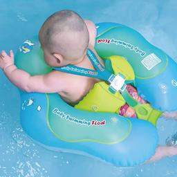 Baby Swimming Float by Free Swimming Baby. Size Small which is recommended age 3-7 months but we continued to use it for longer. We have used this item but there is no damage to it, I think it looks as good as new.