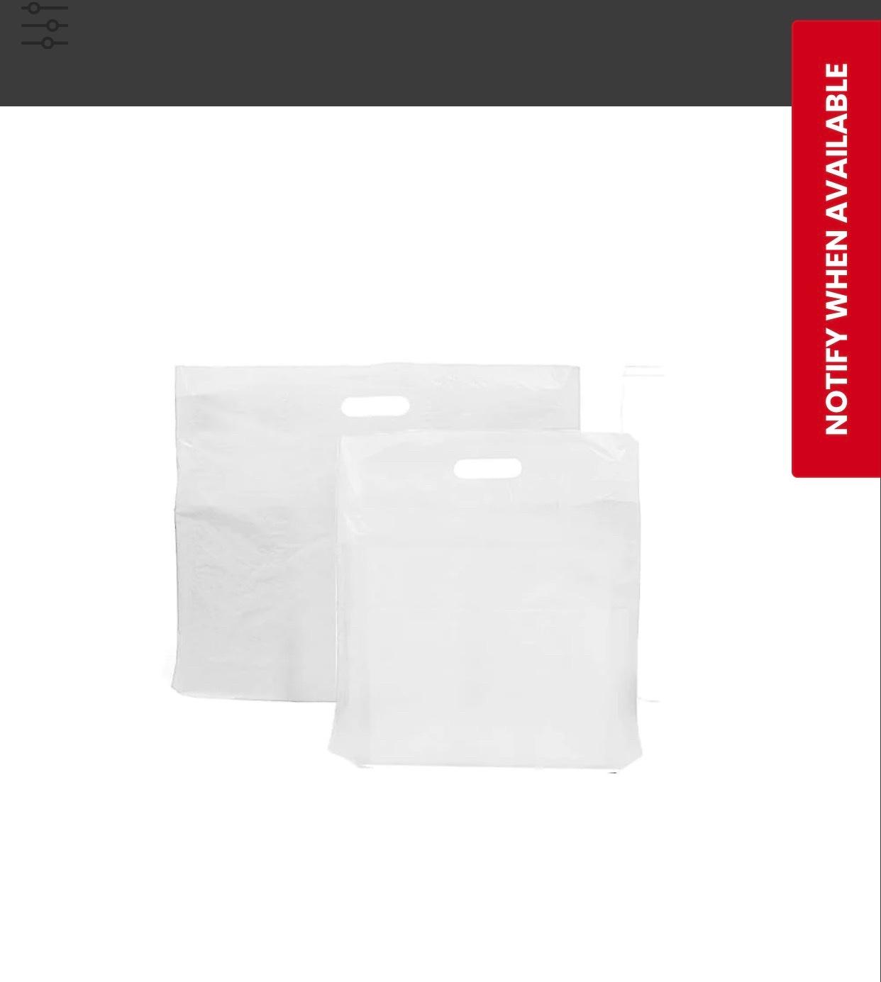 900 White Patch Handle Plastic Carrier bags in B68 Sandwell für 22,00