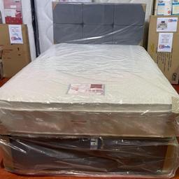 ORLANDO 1000 POCKET SPRUNG PILLOW TOP MATTRESS WITH DIVAN BASE 2 DRAWERS AND HEADBOARD DEAL - SINGLE £300.00

ORLANDO 1000 POCKET SPRUNG PILLOW TOP MATTRESS WITH DIVAN BASE 2 DRAWERS AND HEADBOARD DEAL - 4 FOOT £400.00

ORLANDO 1000 POCKET SPRUNG PILLOW TOP MATTRESS WITH DIVAN BASE 2 DRAWERS AND HEADBOARD DEAL - DOUBLE £400.00

ORLANDO 1000 POCKET SPRUNG PILLOW TOP MATTRESS WITH DIVAN BASE 2 DRAWERS AND HEADBOARD DEAL - KING SIZE £450.00

ORLANDO 1000 POCKET SPRUNG PILLOW TOP MATTRESS WITH DIVAN BASE 2 DRAWERS AND HEADBOARD DEAL - SUPER KING £600.00

CHOICE OF FABRICS FOR BASE AND HEADBOARD

PICTURE SHOWS CHARCOAL PLUSH 

B&W BEDS 

Unit 1-2 Parkgate Court 
The gateway industrial estate
Parkgate 
Rotherham
S62 6JL 
01709 208200
Website - bwbeds.co.uk 
Facebook - B&W BEDS parkgate Rotherham 

Free delivery to anywhere in South Yorkshire Chesterfield and Worksop on orders over £100

Same day delivery available on stock items when ordered before 1pm (excludes sundays)