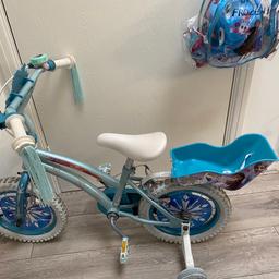 Selling this frozen bike which my daughter used a handful of times, it is in really good condition and also comes with the matching frozen safety set which includes a helmet, elbow and knee pads all in a cute little bag.
Location is NW7 3SX