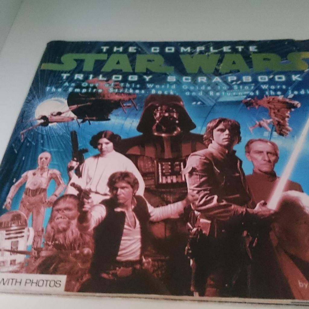 retro star wars scrap book and star wars sticker album

both are used with wear n tear, dog eared on scrap book.

quite a few stickers in the album but not complete.

collection crofton wf4 area