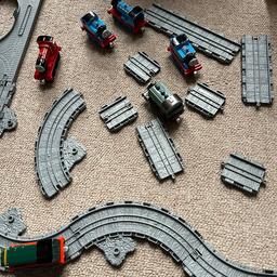 2 thomas scenes with track and trains