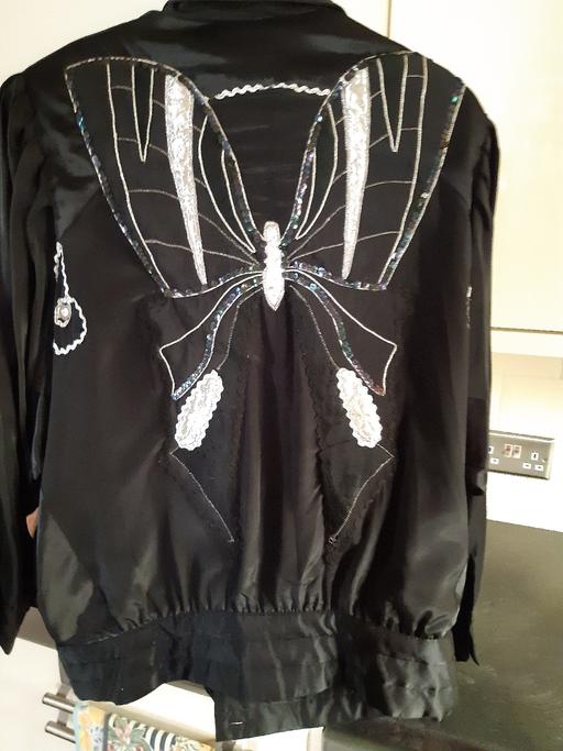 Buy & Sell West Midlands Dudley - Photos for Black Butterfy Detail Silk Jacket