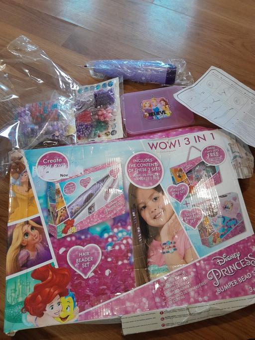 Buy & Sell West Midlands Sandwell - Photos for disney princess 3 in 1 bumper bead set new