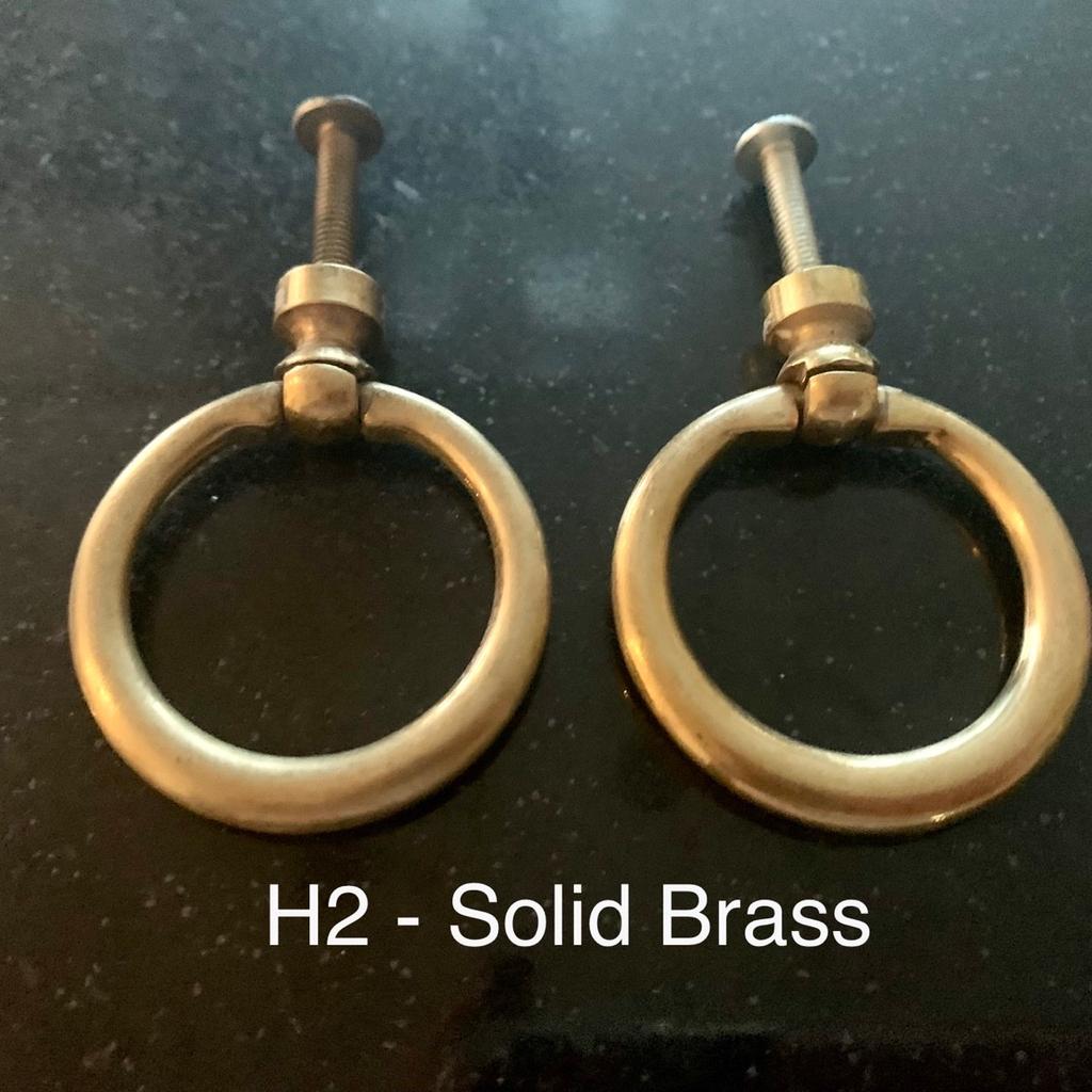 H2 Stag Minstrel Brass Ring Drawer Handles in B91 Solihull for £6.00