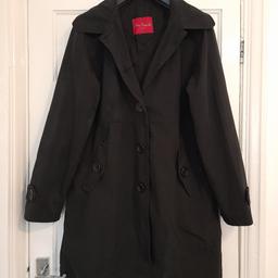Black Coat 
Size 14 
Good condition,  one button missing 
(shown in picture) 
Had been in storage may need a freshen up x
