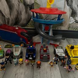 Paw Patrol Set for sale. The Look out tower play set, Mission Cruiser with other vehicles & figures. Some Mission Paw figures also.