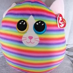 BRAND NEW, STILL TAGGED TY LARGE 40CM SUPERSOFT SQUISHY SQUISH-A-BOO. APPROX 40 CM HIGH! 
AS NEW RAINBOW COLOUR. SMOKE FREE HOME. rrp £20