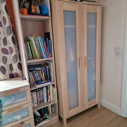 used but still lots of life left
bookshelf tall
2 door wardrobe and matching drawers