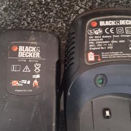 Black and Decker charger with battery, charger good ,unsure off how long battery run time is but charges ok , so charger good, battery for spares.