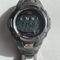 Mens Casio G Shock MTG tough solar watch. Model MTG-930DU module 2870. In full working order. Radio controlled world time. Original steel strap in used condition securing well. Will fit a wrist of around 6.9 inches. No box or papers. Will post special delivery. Thank you.