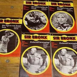 Verkaufe 5 Sir Bronx Romane laut Abbildung in sehr gutem Zustand.