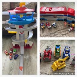 • PAW Patrol True Metal Adventure
Bay Rescue
Used rarely
Comes with an extra 3 vehicles
• Paw patrol patroller
Used but good working playable
order.. does have some light
scratches on top (prefer to be
honest)
Compact patroller
Comes with extra vehicles and figures

Paw patrol toys (see listing info)
Paw patrol toys
Used but good condition
Fire truck does have the blue water
part that shoots out missing and
dump truck has a piece inside ( my
little boy decided to push something
in that I cannot remove )

**collection B44.. Cash on collection.. £20 for all items!!**