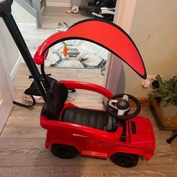 Push along red car
Seat pulls up for storage
Makes a beeping noise and an engine starting noise.
Hardly been used
Collection only
From b37area of Birmingham