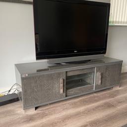 Set of 3 tv cabinet ,coffee table and mirror grey gloss all in excellent condition. May sell seperate