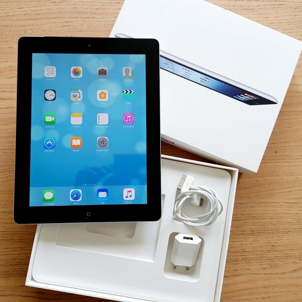 Verkauft wird ein gute erhaltes iPad 4 Generation von Apple (Retina touch Display)

-> Das iPad fünktioniert einwandfrei und hat keine kratzer oder ähnliches wie abgebildet.

-> Angebotinhalte
Das iPad 4 16 GB
Ladegerät / Ladeadapter

Da es einen Privatverkauf handelt, gibt es kein Garantie/Gewährleistung/Rücknahme.