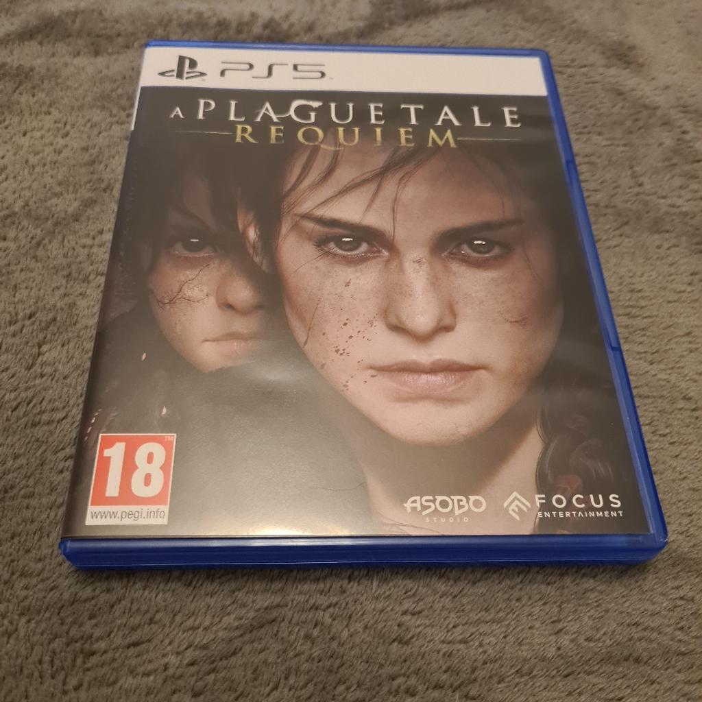 A Plaque Tale Requiem PS5 Game.

Like new. Disc is in immaculate condition due to OCD.
Voucher code which expires 31.12.24

Collect from NG4 Gedling Area or weekdays 9am-5pm from NG1 Notts city centre. Can post for additional £3.