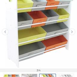 Toy storage from Argos, 6 months old. Tubs may need replacing, they have been used well but still plenty of use in them.