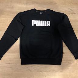 Gr XS
PUMA Pullover schwarz/weiß mit Aufschrift