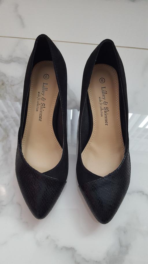 Buy & Sell West Midlands Birmingham - Photos for Black Suede & Croc Wide Fit Shoes Size 6